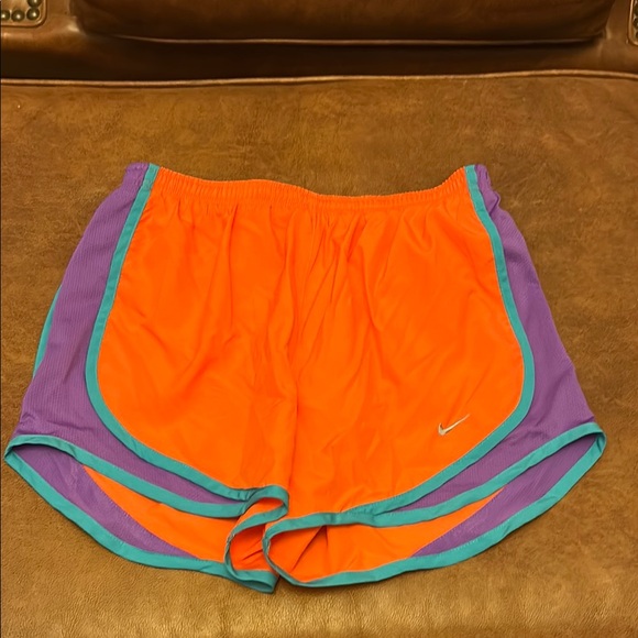 Nike Pants - Nike Dri-Fit Orange and Purple Athletic Shorts with Modern Cut, Size Small, EUC